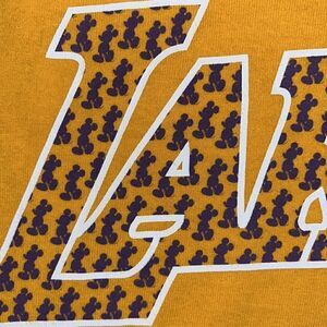 retro vintage killer LA Los Angeles Lakers Disney Mickey Mouse in Logo T shirt